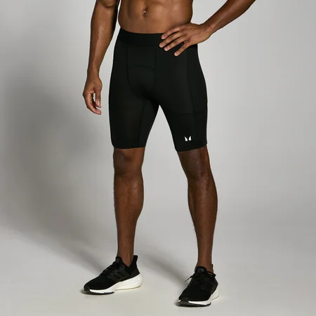 Pantaloncini sportivi aderenti MP da uomo - Neri