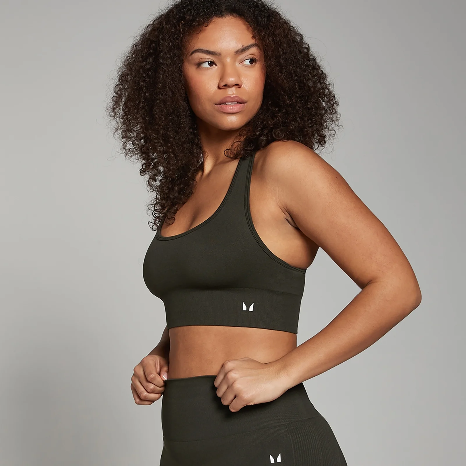 Reggiseno sportivo senza cuciture MP Shape - Verde foresta - XS Immagine 1