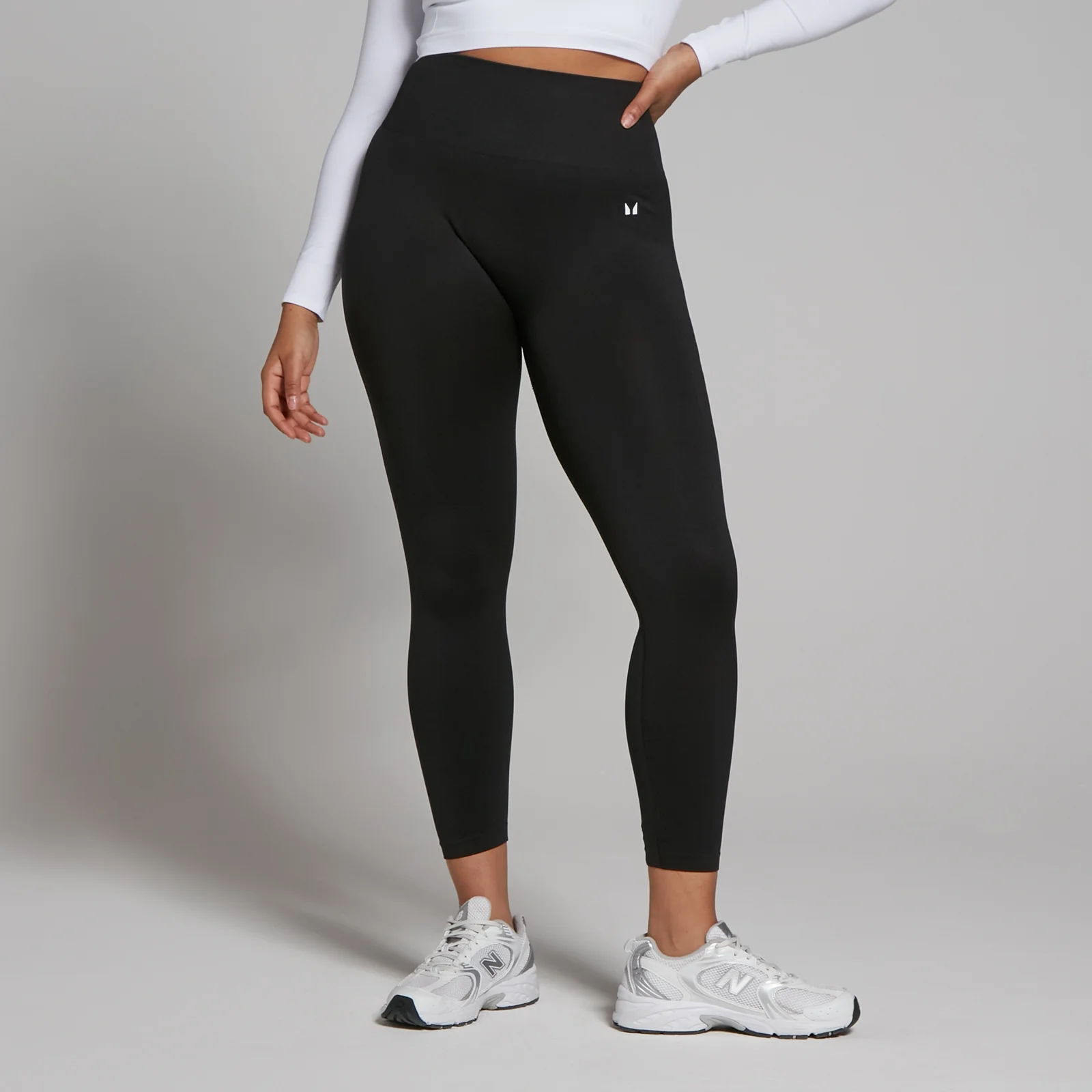 Leggings senza cuciture 7/8 MP Shape da donna - Neri - XXS Immagine 1