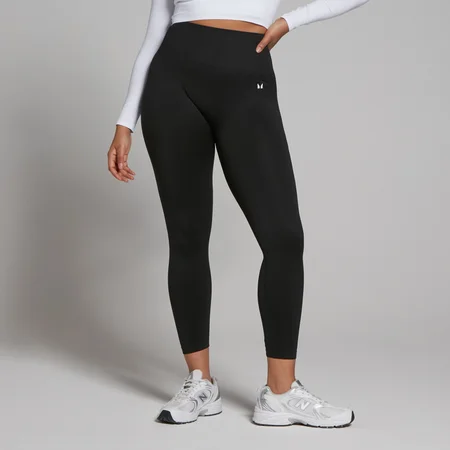 Leggings senza cuciture 7/8 MP Shape da donna - Neri