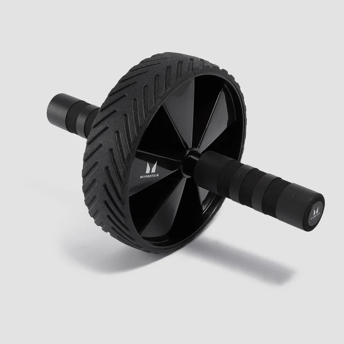Ab Roller & set di tappetini Myprotein - Nero