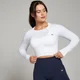 Crop top a maniche lunghe senza cuciture MP Shape da donna - Bianco