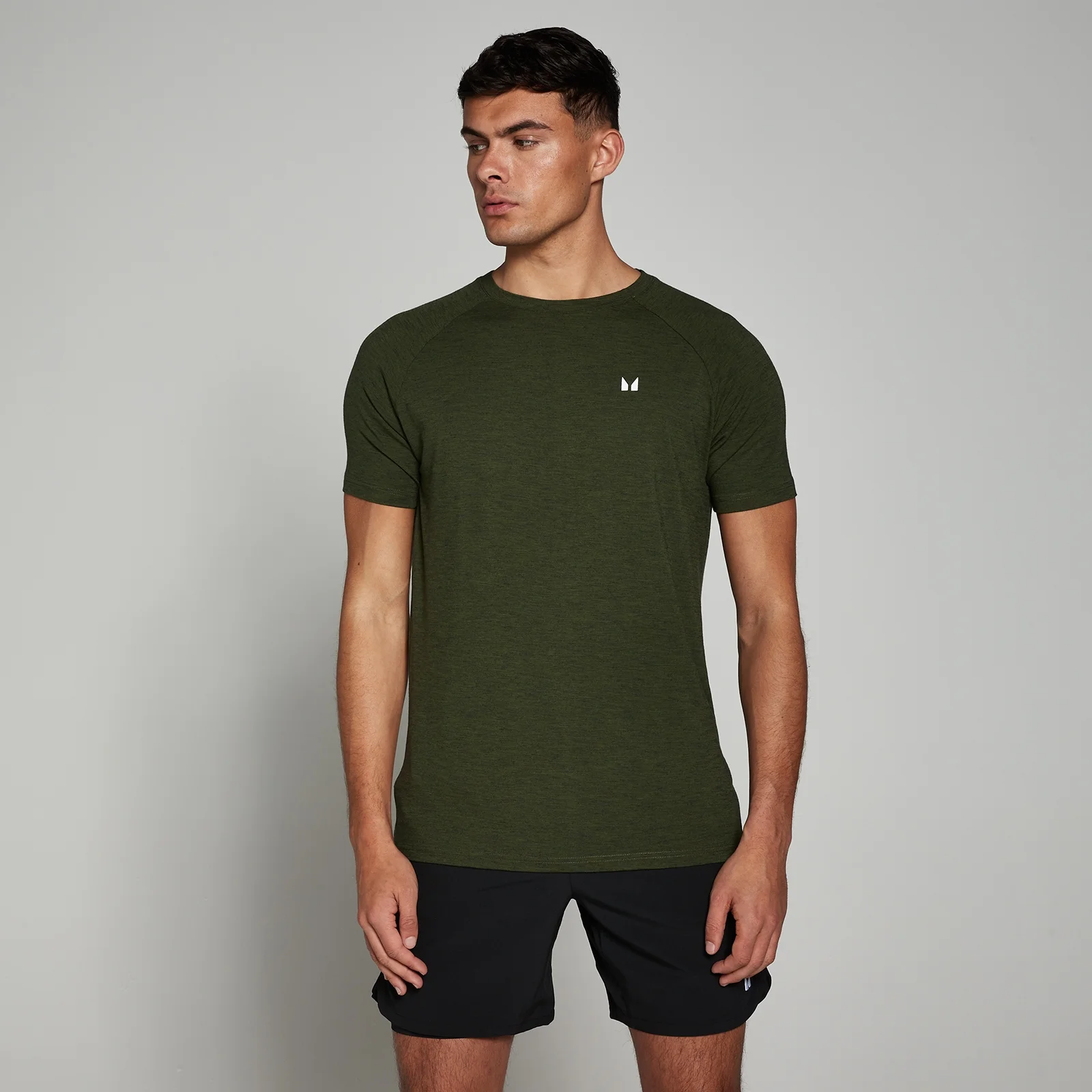T-shirt a maniche corte MP Performance da uomo - Verde militare mélange - XXL Immagine 1