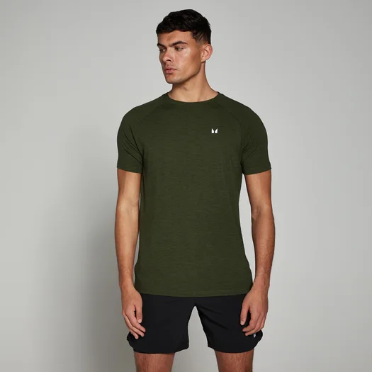 T-shirt a maniche corte MP Performance da uomo - Verde militare mélange
