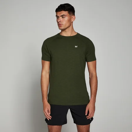 T-shirt a maniche corte MP Performance da uomo - Verde militare mélange