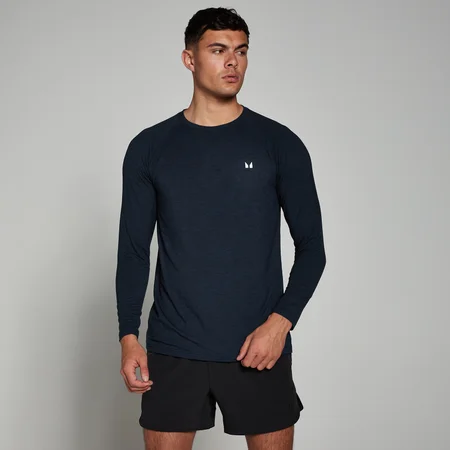 Maglia a maniche lunghe MP Performance da uomo - Blu navy mélange