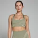 Reggiseno sportivo senza cuciture Geometric MP Tempo Ultra - Tortora