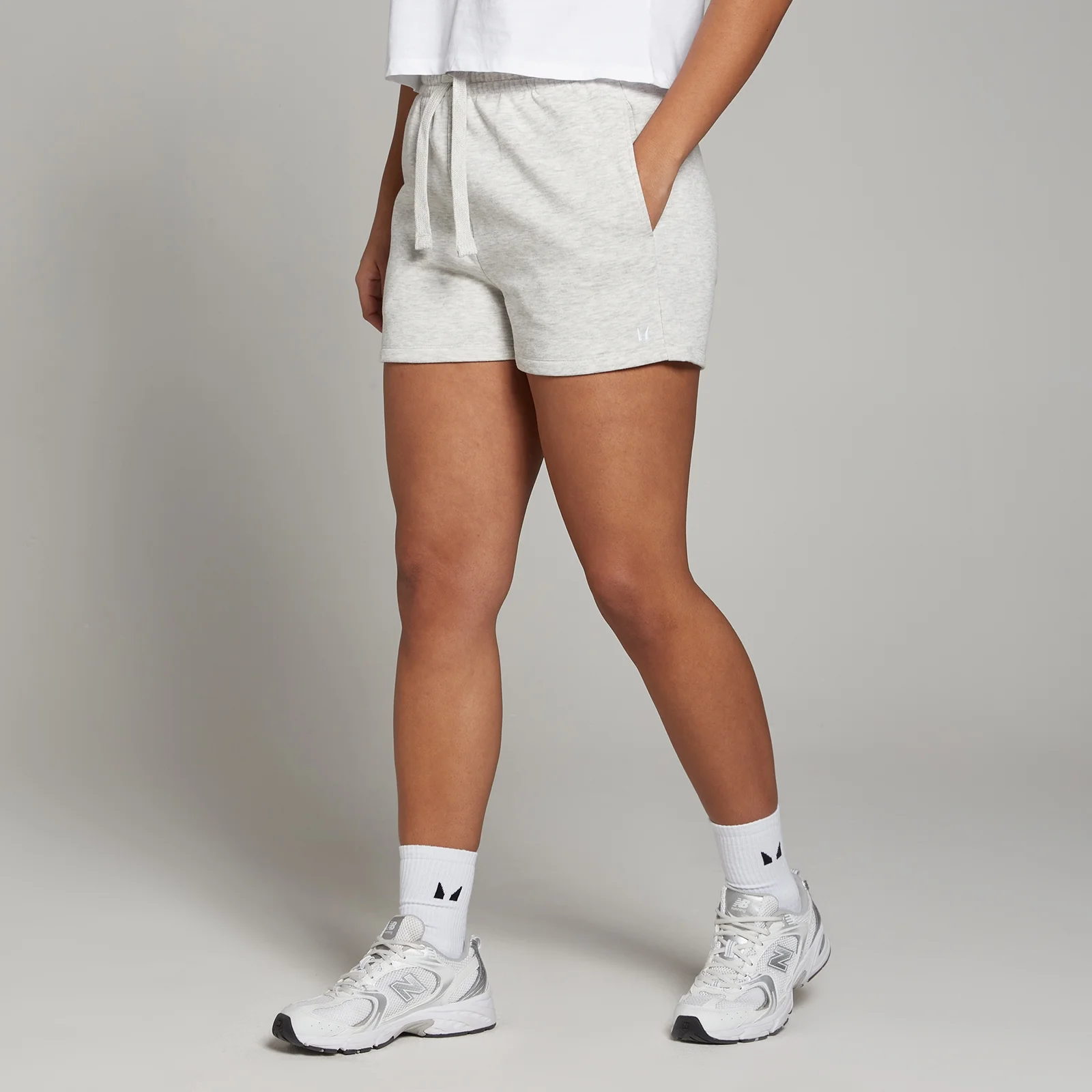 Pantaloncini MP Basics da donna - Grigio chiaro mélange - XS Immagine 1