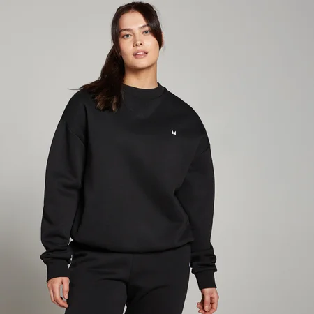 Felpa vestibilità oversize MP Basics da donna - Nera