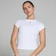 T-shirt a maniche corte aderente MP Basics da donna - Bianca