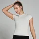 T-shirt a maniche corte aderente MP Basics da donna - Grigio chiaro mélange