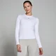 T-shirt a maniche lunghe aderente MP Basics da donna - Bianca