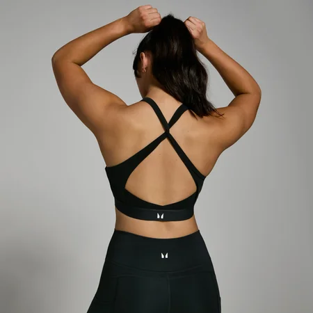 Reggiseno sportivo incrociato MP Power - Nero