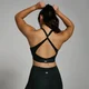 Reggiseno sportivo incrociato MP Power - Nero