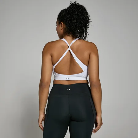 Reggiseno sportivo incrociato MP Power - Bianco