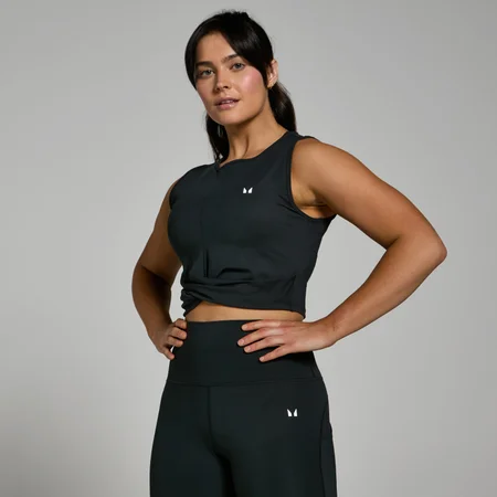 Canotta crop MP Power da donna - Nera