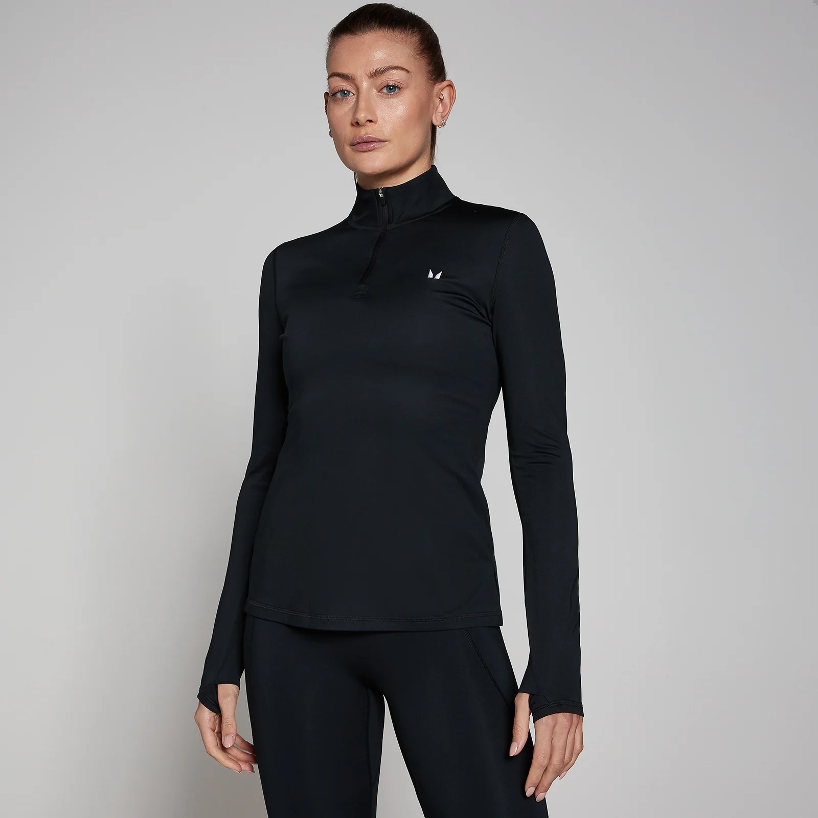 Maglia sportiva con cerniera 1/4 MP da donna - Nera - M Immagine 1