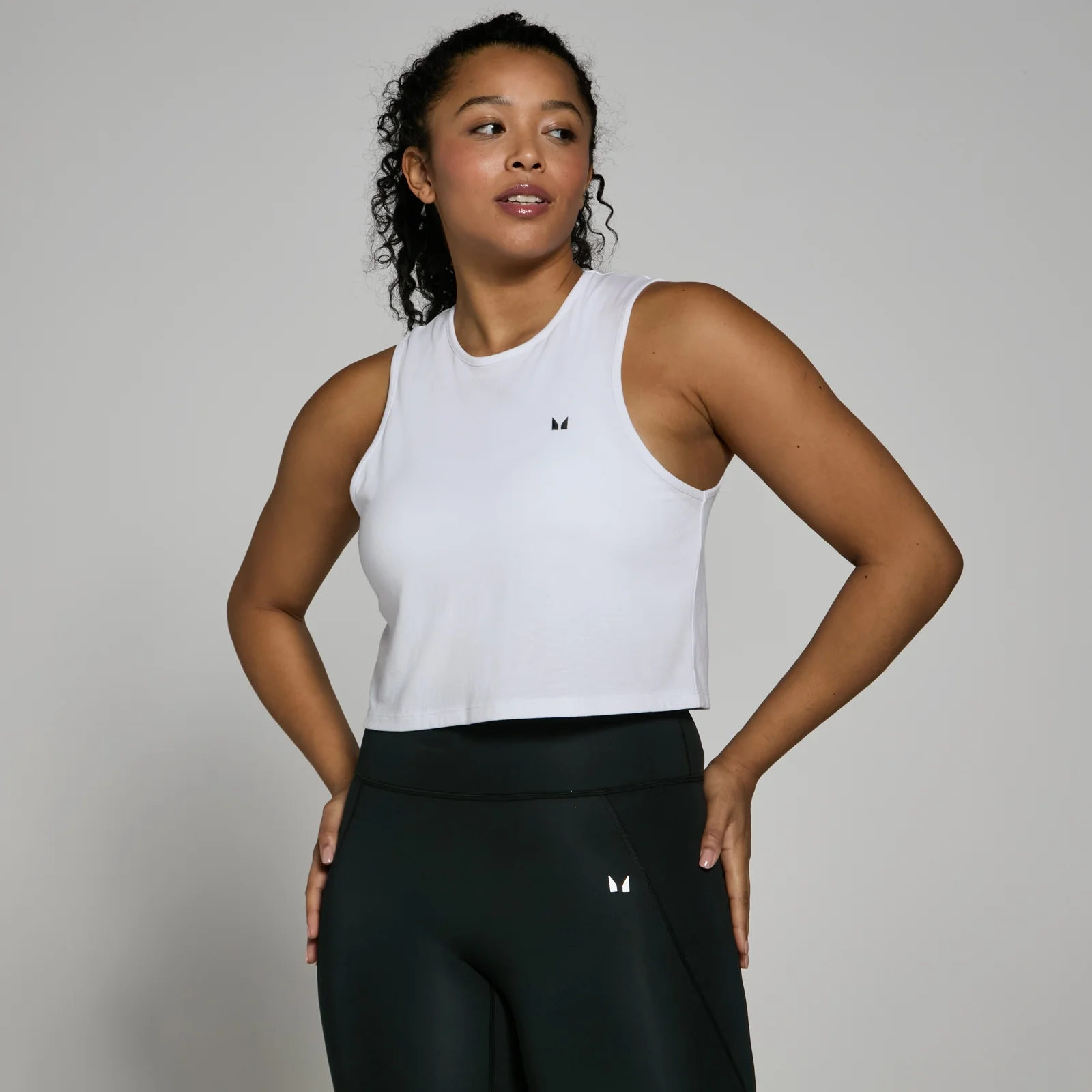 Canotta crop sportiva MP da donna - Bianca - XXS Immagine 1