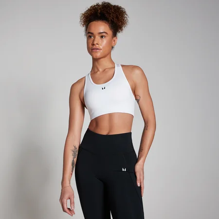 Reggiseno sportivo con design a vogatore MP - Bianco