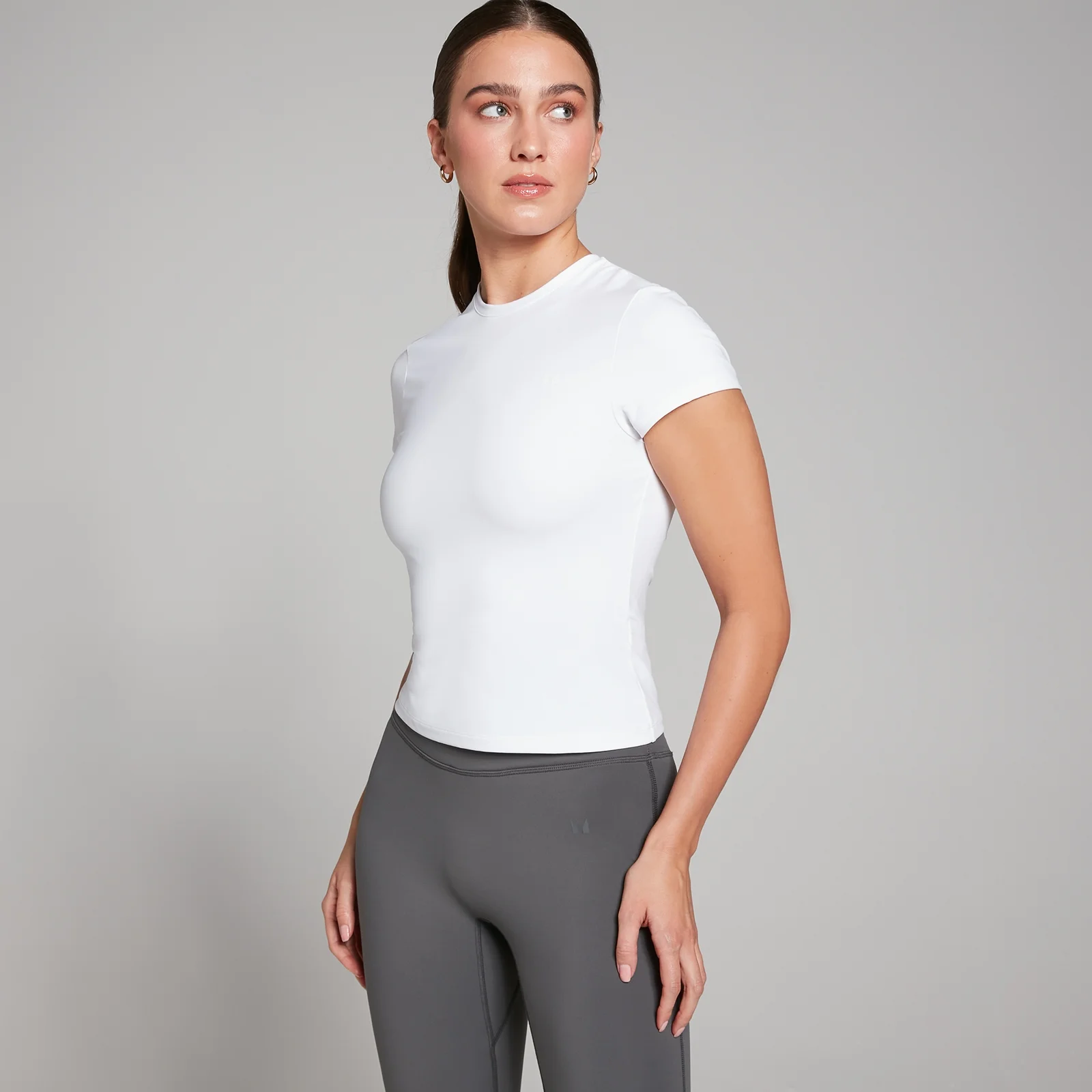 T-shirt a maniche corte aderente MP Tempo da donna - Bianca - S Immagine 1