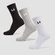 Calzini a metà polpaccio unisex MP (confezione da 3) - Bianco/Nero/Grigio mélange
