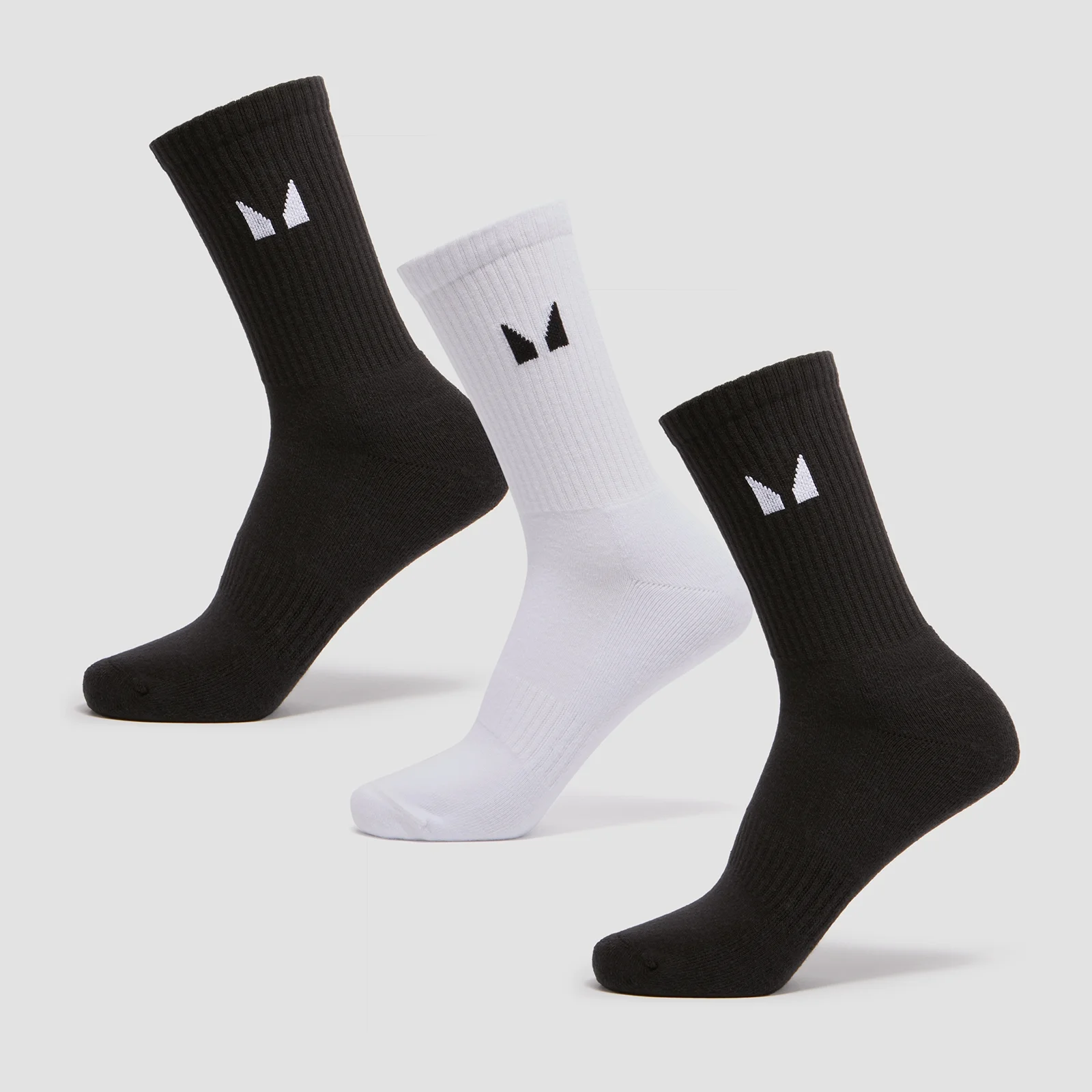 Calzini a metà polpaccio MP Essentials da donna (Confezione da 3) - Nero/Bianco - UK 2-5 Immagine 1