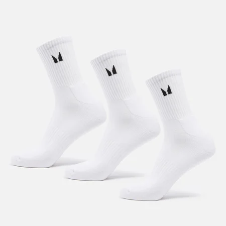Calzini a metà polpaccio unisex MP (Confezione da 3) - Bianco