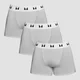 Boxer MP da uomo (confezione da 3) - Grigio mélange/Bianco
