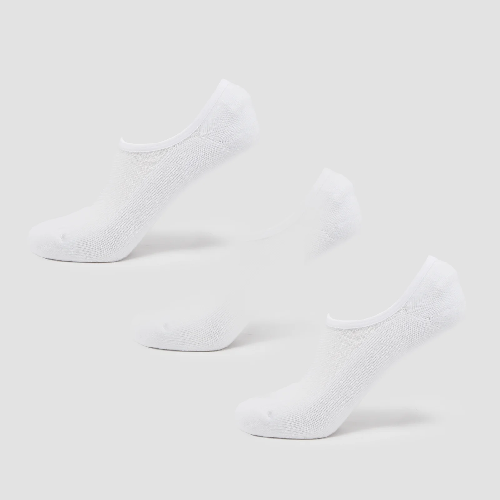 MP Unisex Invisible Socks (3 Pack) - White - UK 2-5 Immagine 1