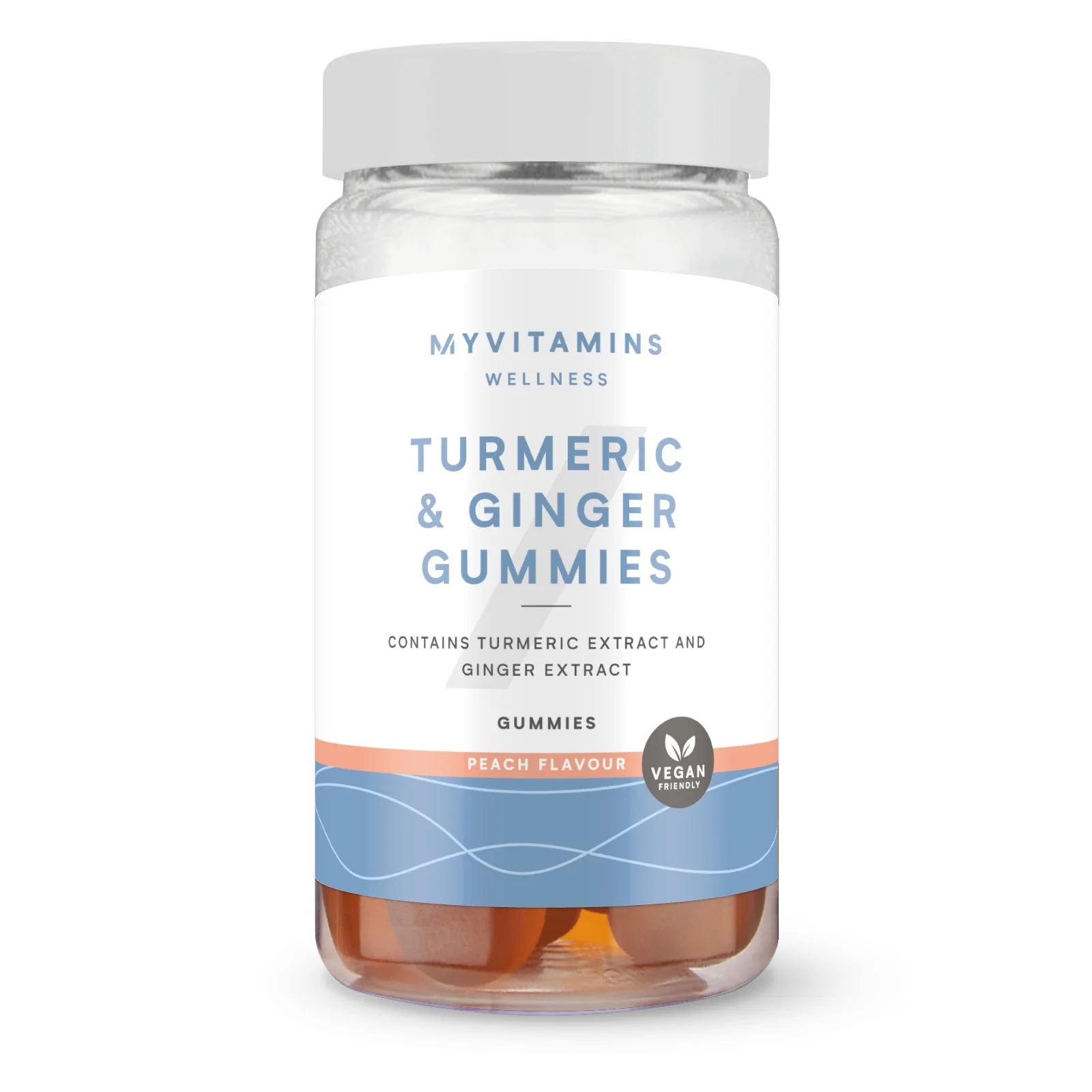 Curcuma e Zenzero in Caramelle Gommose - 60GUMMIES, 30porzioni - Pesca Immagine 1