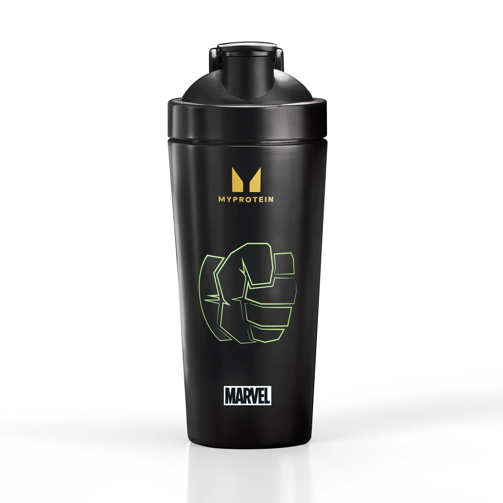 Shaker in metallo riciclato Hulk Myprotein - Nero Immagine 1