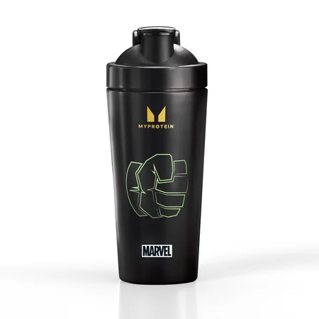 Shaker in metallo riciclato Hulk Myprotein - Nero