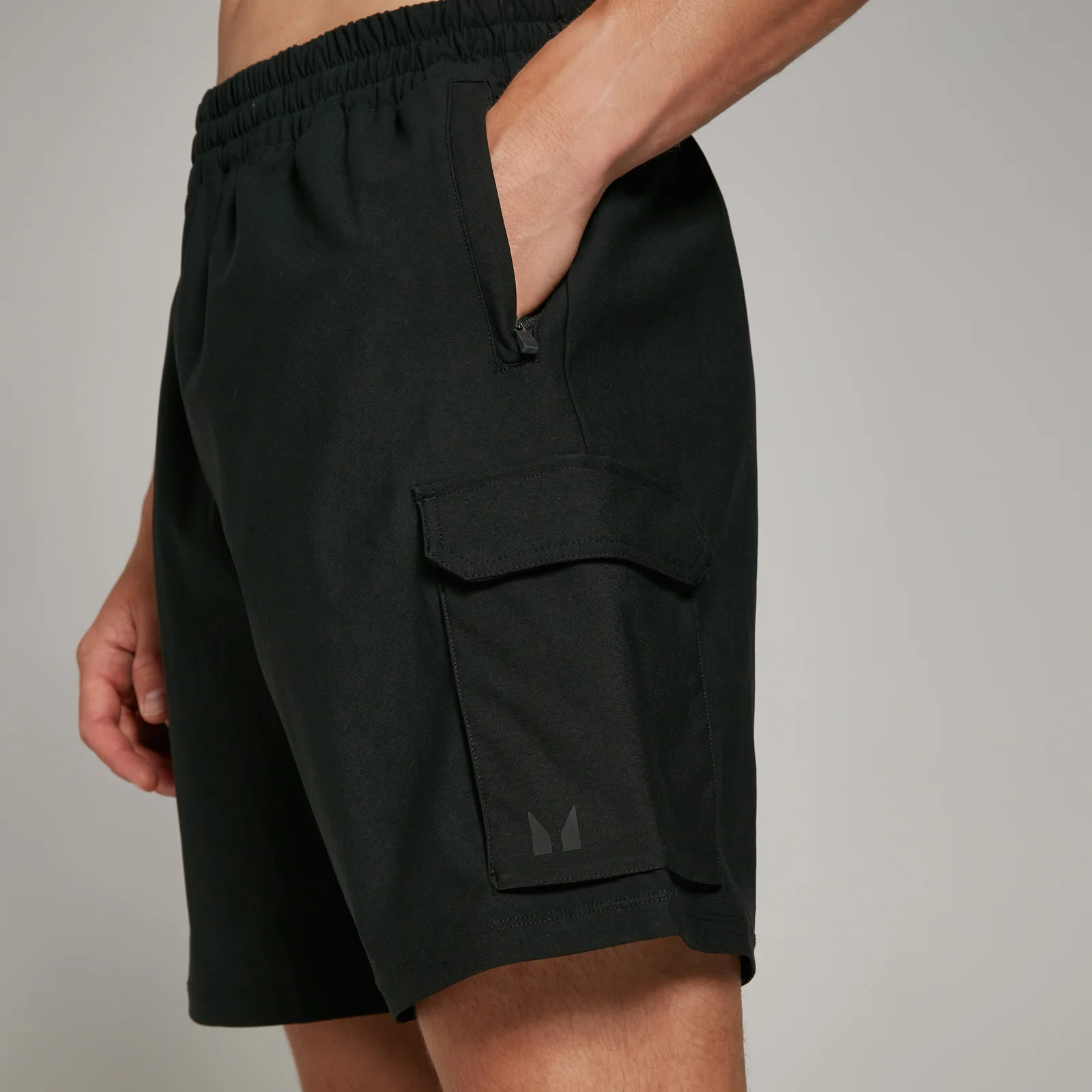 Pantaloncini cargo in tessuto MP Tempo da uomo - Neri - XS Immagine 1