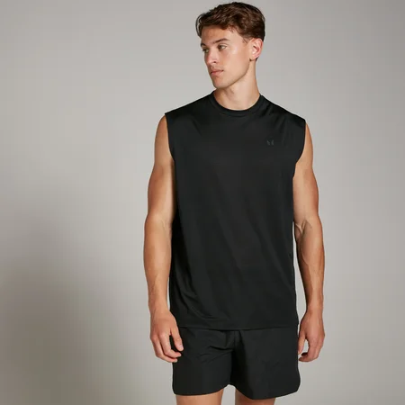 Canotta sportiva oversize in mesh MP Tempo da uomo - Nera