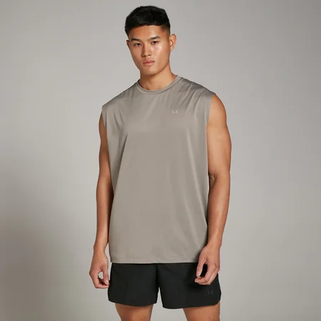 Canotta sportiva oversize in mesh MP Tempo da uomo - Argilla