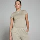 T-shirt a maniche corte aderente MP Basic da donna - Grigio nebbia