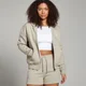 Felpa con cappuccio e cerniera vestibilità oversize MP Basic da donna - Grigio nebbia