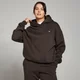 Felpa con cappuccio vestibilità oversize MP Basic da donna - Caffè