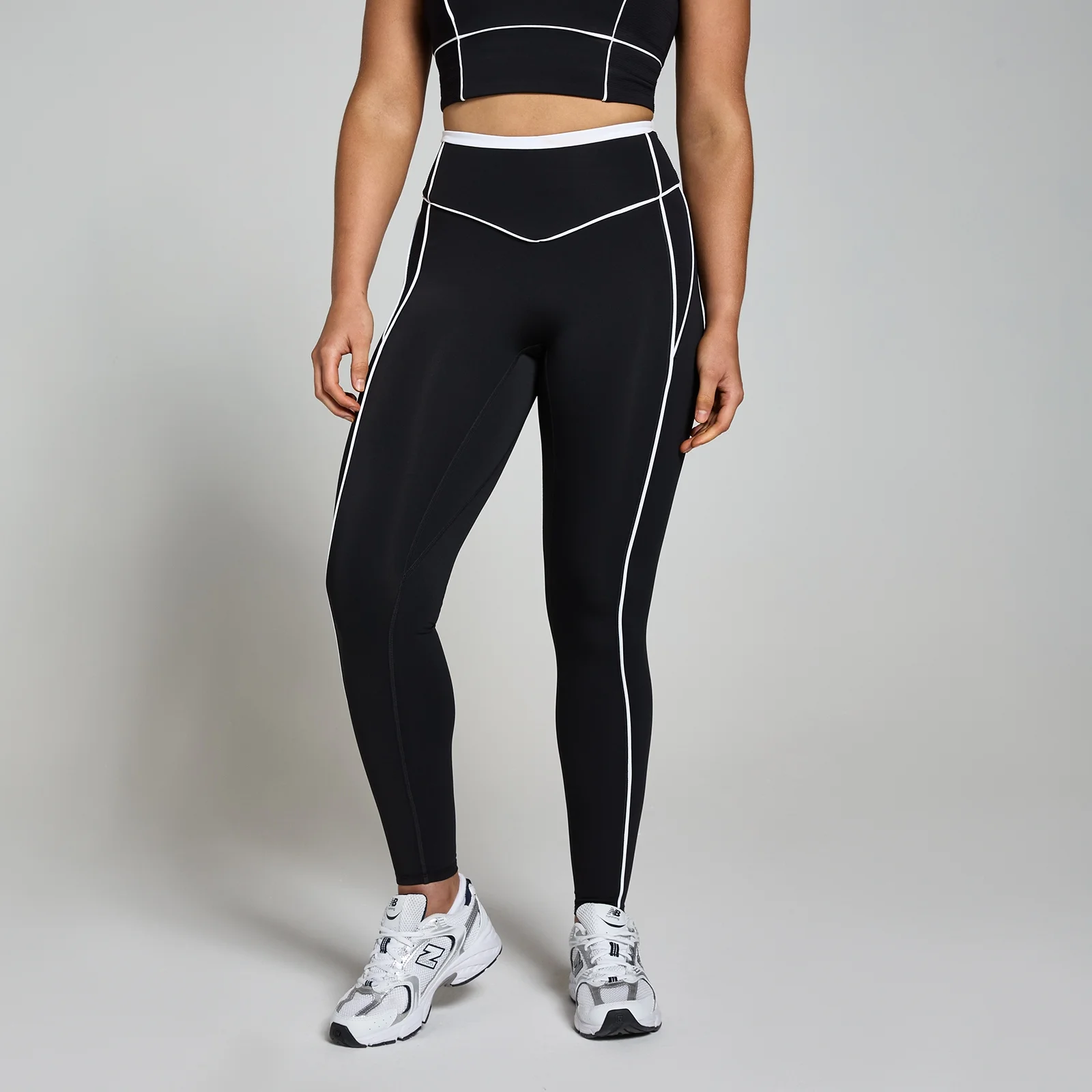 Leggings MP Tempo Contrast Texture da donna - Neri - XS Immagine 1