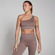 Reggiseno asimmetrico a costine senza cuciture MP Tempo - Nocciola