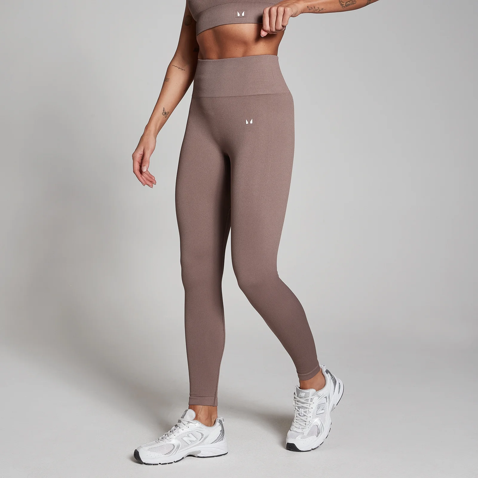 Leggings a costine senza cuciture MP Tempo da donna - Nocciola - XL Immagine 1