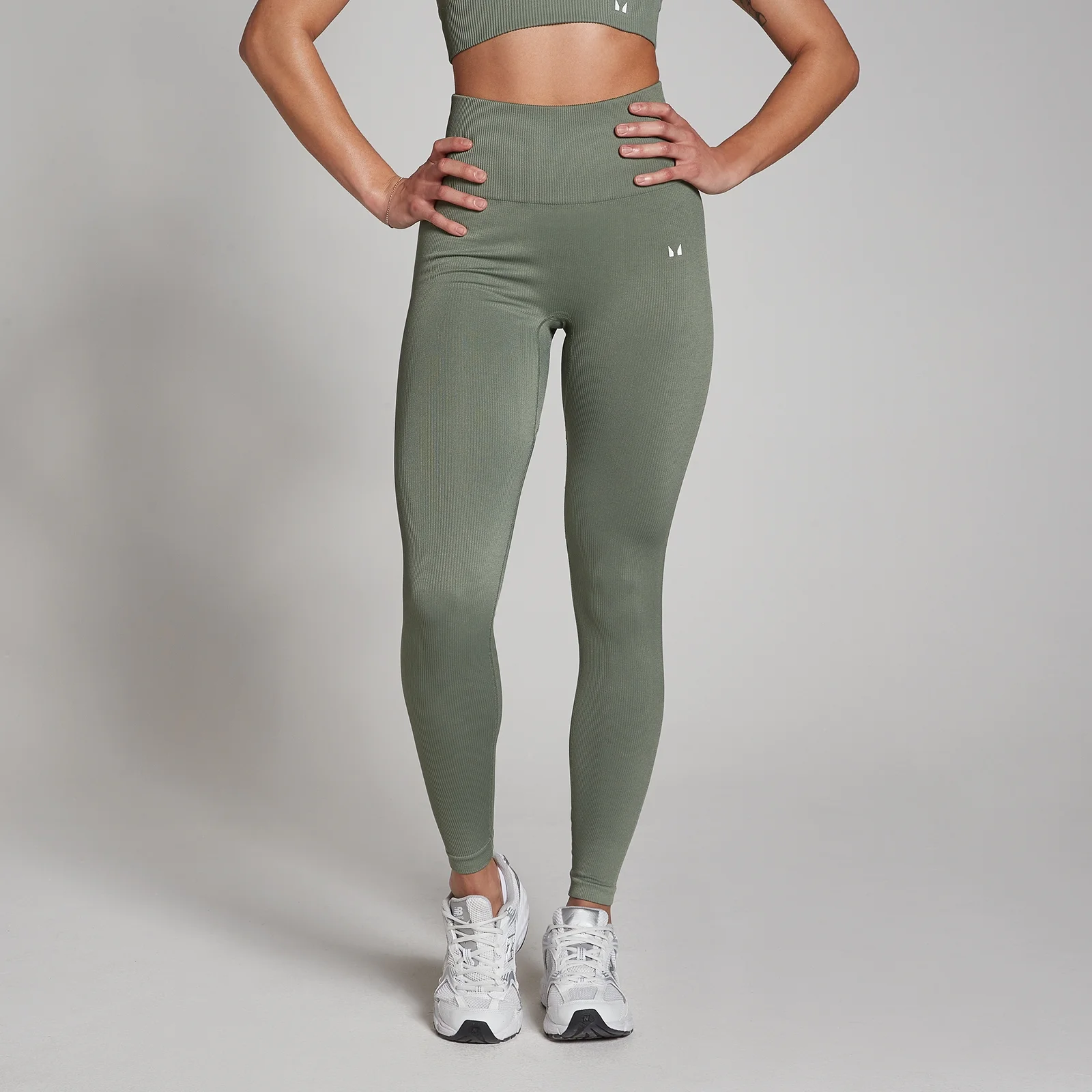 Leggings a costine senza cuciture MP Tempo da donna - Verde muschio - XL Immagine 1