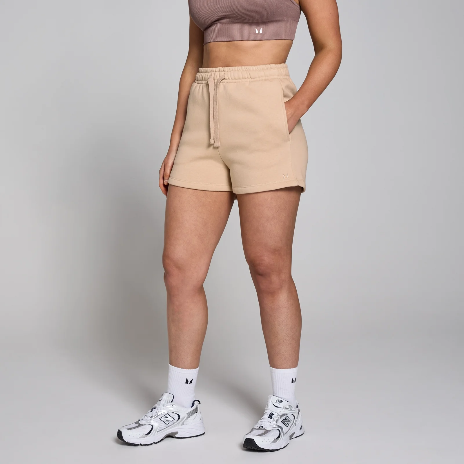 Pantaloncini sportivi MP Tempo da donna - Crema - S Immagine 1