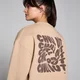 Felpa oversize con stampa Chill Out MP Tempo da donna - Crema
