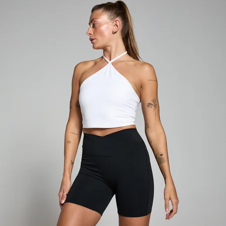 Canotta con scollo all'americana MP Tempo da donna - Bianca
