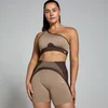 Reggiseno a costine a contrasto senza cuciture MP - Cashmere / Espresso