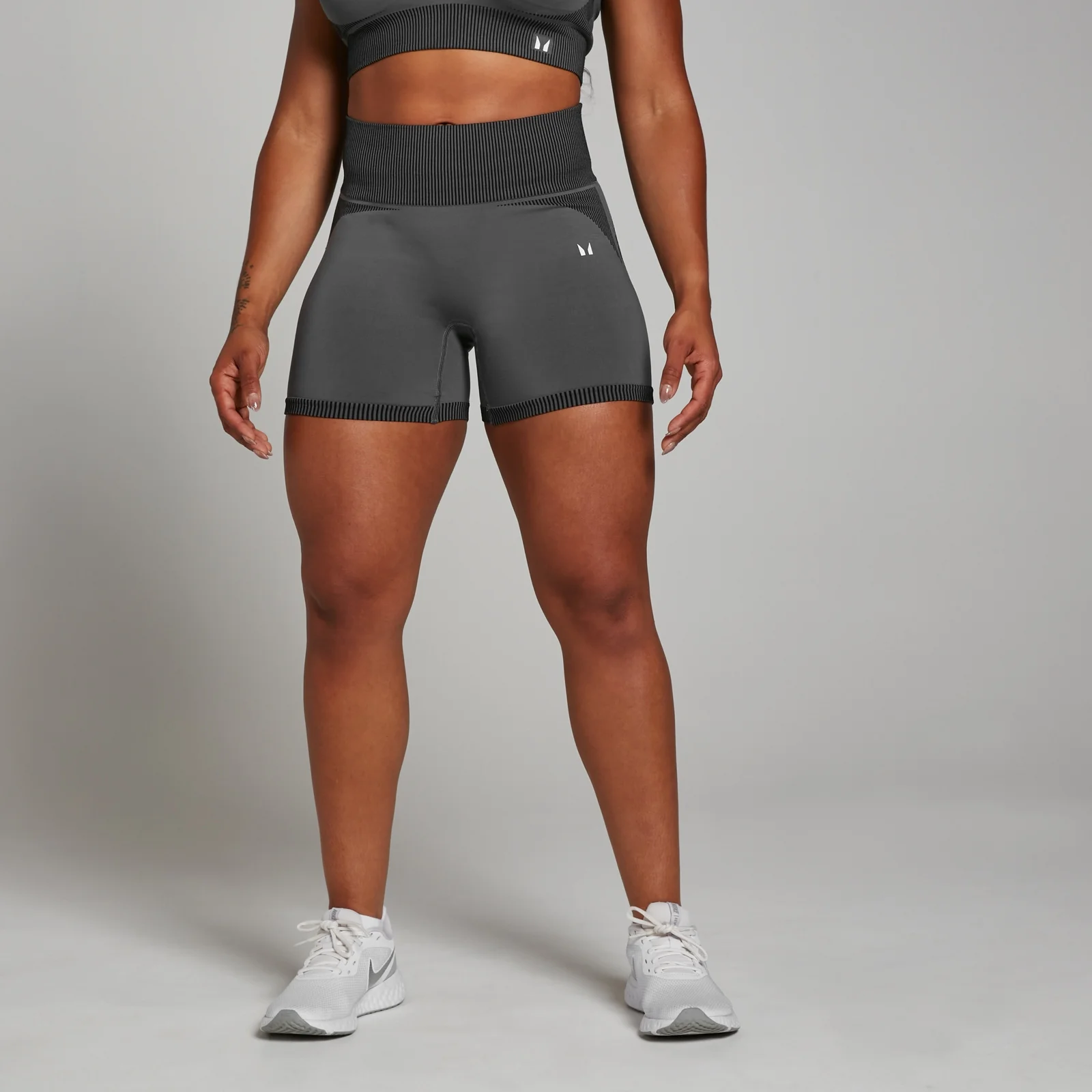 Pantaloncini ciclista senza cuciture Two Toned MP da donna - Neri - XS Immagine 1