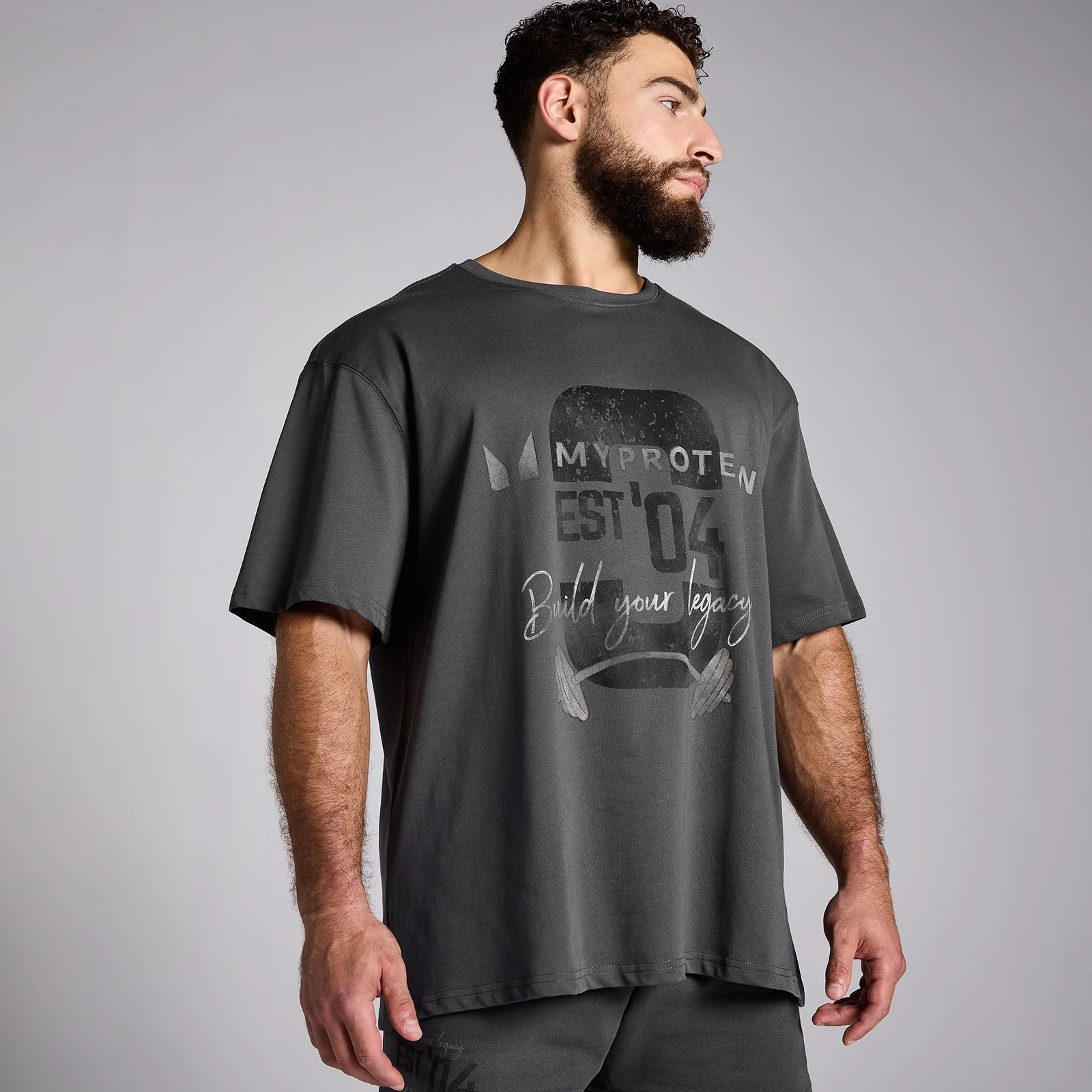 MP Origin Graphic T-Shirt - Washed Grey - S-M Immagine 1