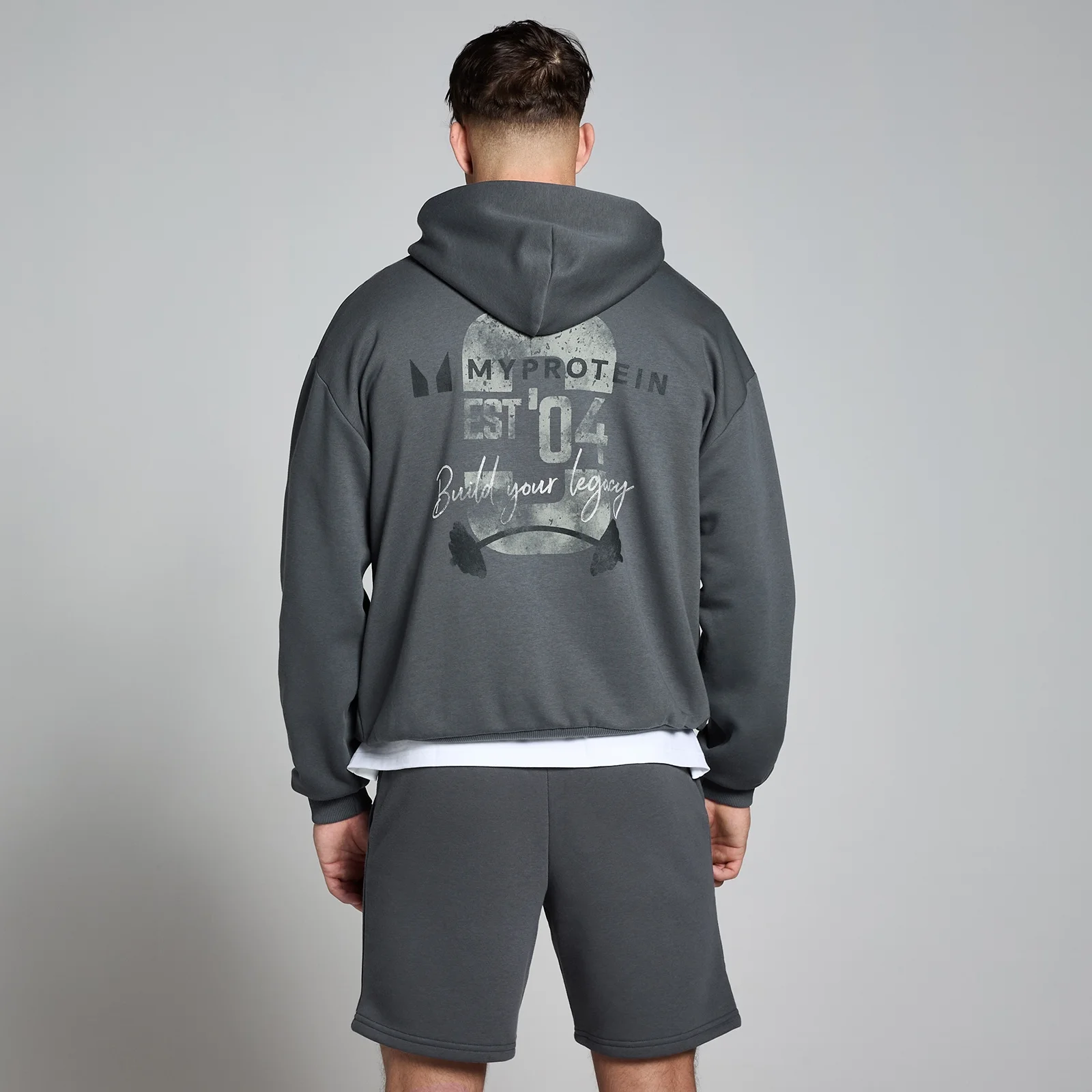 MP Origin Graphic Hoodie - Washed Grey - XXS-XS Immagine 1
