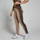 Leggings seamless a costine a contrasto MP da donna - Cashmere / Espresso